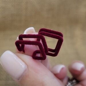 Velvet Flocked Huggie Earrings